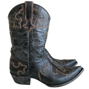 Old Gringo Black and Brown Heeled Boots